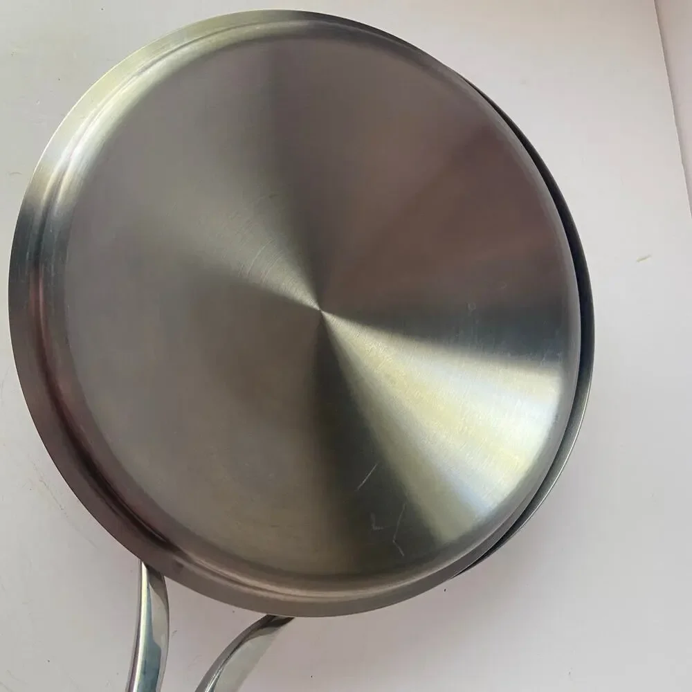 Analon Skillet W/ Lid 3 Quart 2.8 L 5 Ply  Nouvelle Copper Core Base 00014T GUC